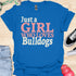 Just a girl who loves bulldogs - V9 - Blocky T-Shirt